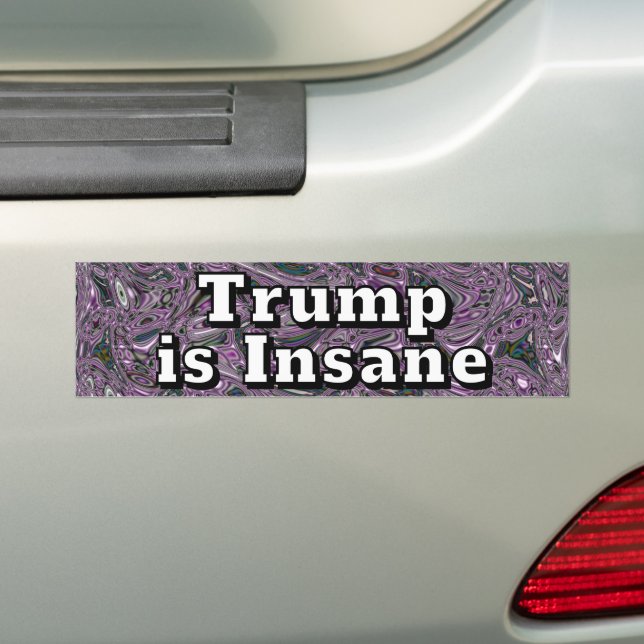 Autocollant De Voiture Trump is Insane  (En voiture)