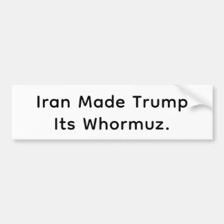 Autocollant De Voiture Trump is Iran's Whormuz Hankamer Artjunkhaus Comic