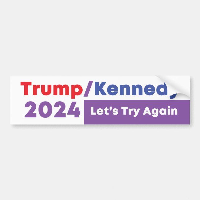 Autocollant De Voiture Trump & Kennedy Sticker pour pare-chocs électoraux (Devant)