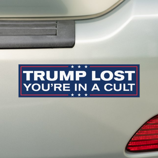 Autocollant De Voiture Trump Lost You're In A Cult 2024 Anti-Trump (En voiture)