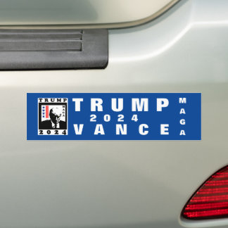 AUTOCOLLANT DE VOITURE TRUMP MAGA 2024 WB