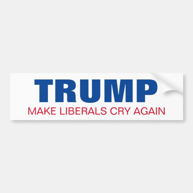 Autocollant De Voiture Trump Make Liberal Cry Again President Election (Devant)