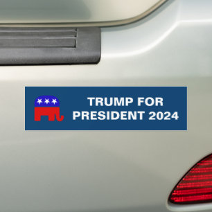 AUTOCOLLANT DE VOITURE TRUMP POUR LE PRÉSIDENT 2024 BUMPER STICKER