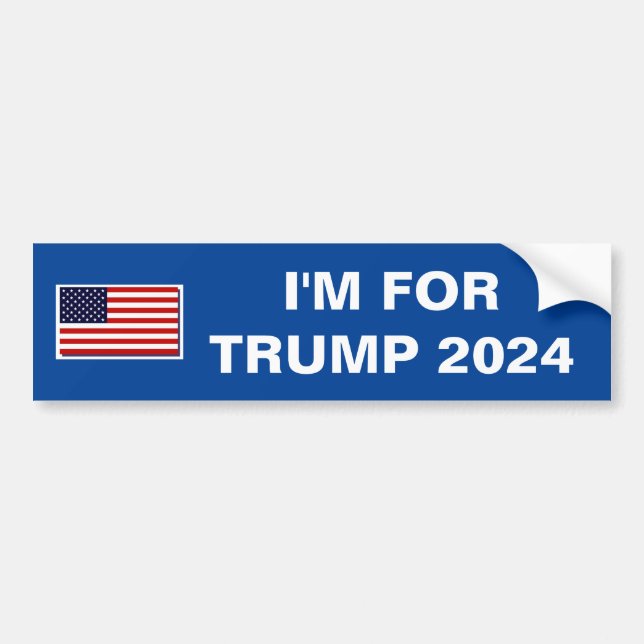 AUTOCOLLANT DE VOITURE TRUMP POUR LE PRÉSIDENT 2024 BUMPER STICKER (Devant)
