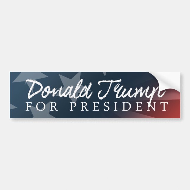 Autocollant De Voiture Trump pour le Président Autograph White Bumper - (Devant)