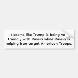 Autocollant De Voiture Trump se pâme pendant que la Russie s'oppose à Han