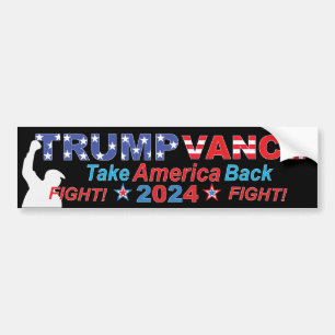 AUTOCOLLANT DE VOITURE TRUMP VANCE 2024