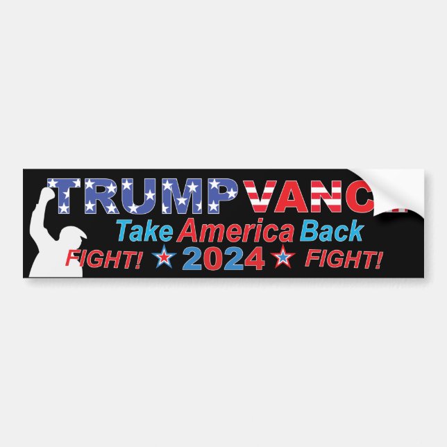 AUTOCOLLANT DE VOITURE TRUMP VANCE 2024 (Devant)