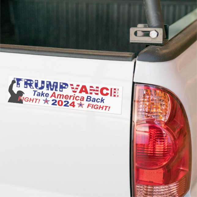 AUTOCOLLANT DE VOITURE TRUMP VANCE 2024 (Sur camion)