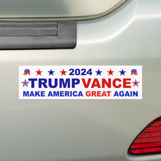 Autocollant De Voiture Trump Vance 2024 (En voiture)