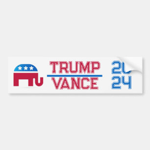 Autocollant De Voiture Trump Vance 2024