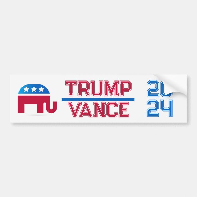 Autocollant De Voiture Trump Vance 2024 (Devant)