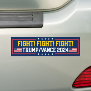 Autocollant De Voiture Trump Vance Fight Fight Fight 2024
