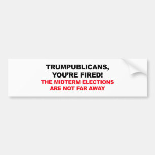 AUTOCOLLANT DE VOITURE TRUMPUBLICAINS, VOUS ÊTES FOUILLÉS !