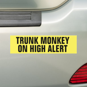 Autocollant De Voiture Trunk Monkey Funky Avertissement voiture