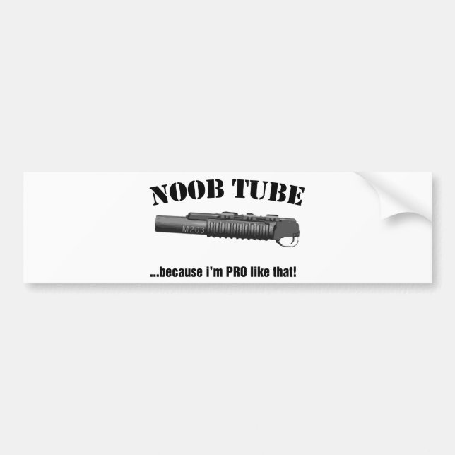 Autocollant De Voiture Tube de Noob PRO (Devant)