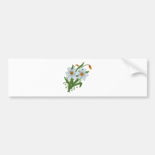 Autocollant De Voiture Tulipes et fleurs de jonquilles