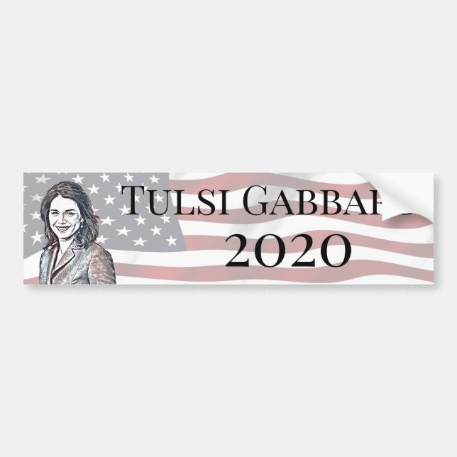 Autocollant De Voiture Tulsi Gabbard pour le candidat à la présidentielle (Devant)