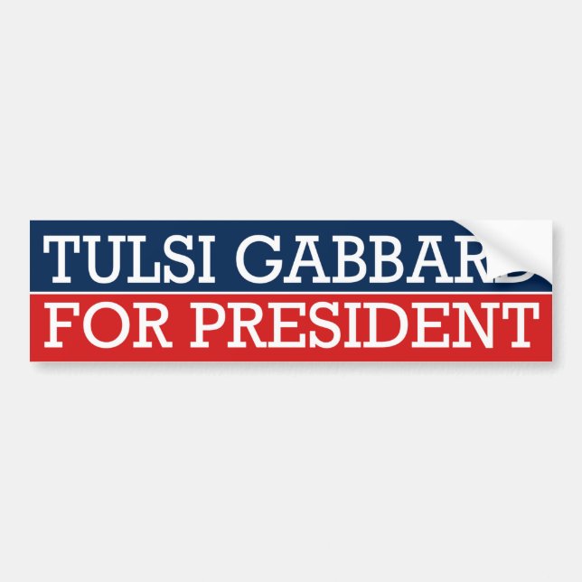 Autocollant De Voiture Tulsi Gabbard pour le président (Devant)