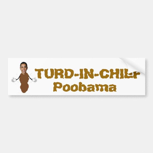 Autocollant De Voiture TURD-IN-CHIEF, Poobama (Devant)