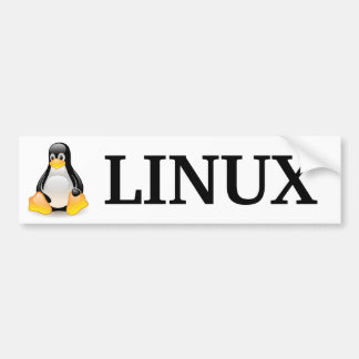 Autocollant De Voiture Tux avec Linux
