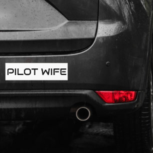 Autocollant De Voiture Typographie minimaliste PILOT WIFE, Aviation simpl