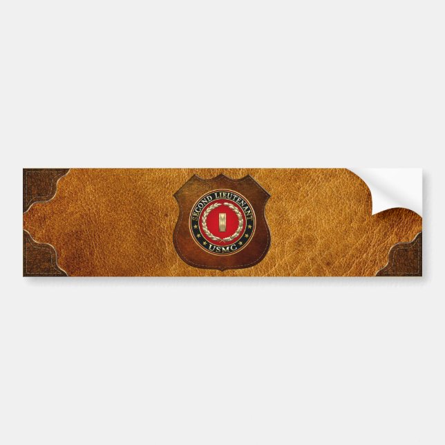 Autocollant De Voiture U.S. Marines: second lieutenant (USMC 2ndLt) [3D] (Devant)