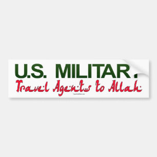 Autocollant De Voiture U.S. Militaires : Agents de voyage à Allah