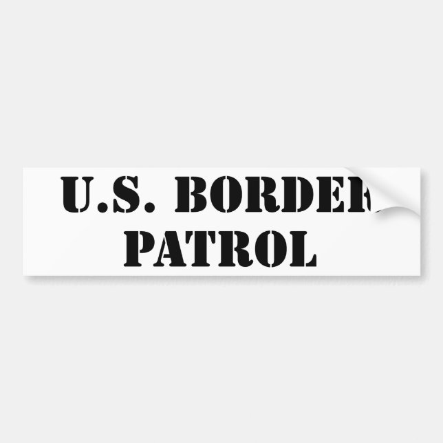 Autocollant De Voiture U.S. Patrouille de frontière (texte) (Devant)