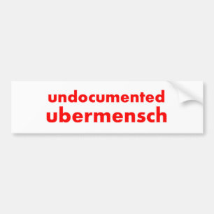 Autocollant De Voiture Ubermensch non documenté 11" x3 "