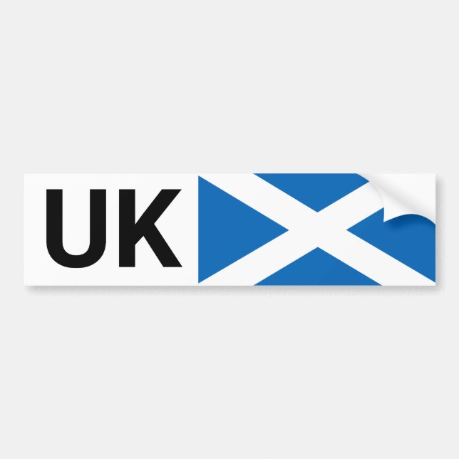 Autocollant De Voiture UK Car Sticker & Scotts travel abroad /Scotland (Devant)