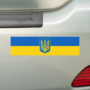 Autocollant De Voiture Ukraine Drapeau trident bleu jaune ukrainien