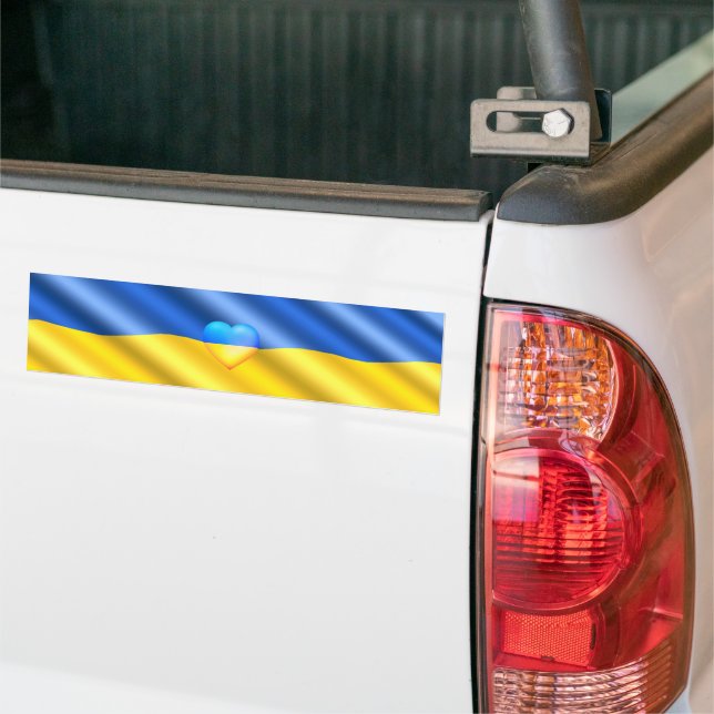 Autocollant De Voiture Ukraine - Paix - drapeau ukrainien - Liberté (Sur camion)
