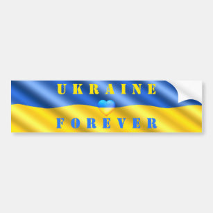 Autocollant De Voiture Ukraine pour toujours - Soutien - Drapeau - Paix -