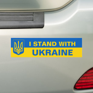 Autocollant De Voiture Ukraine Soutien Armoiries Drapeau Ukrainien
