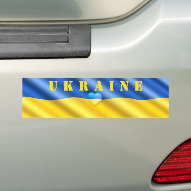 Autocollant De Voiture Ukraine - Soutien - Liberté de la paix - drapeau u (En voiture)