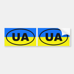 Autocollant De Voiture Ukraine UA Oval européen
