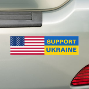 Autocollant De Voiture Ukraine USA Drapeau américain Solidarité Patriotiq