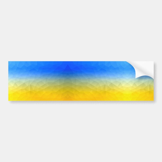 Autocollant De Voiture Ukraine yellow blue geometric mesh pattern (Devant)