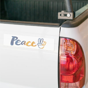 Autocollant De Voiture Ukrainien - Symbole de la PAIX V-Sign Ukraine Anti