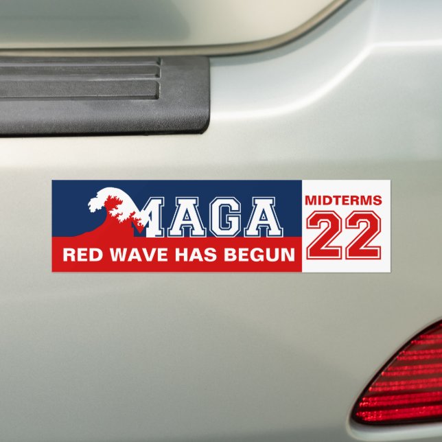 Autocollant De Voiture Ultra MAGA Red Wave A Commencé 2022 Midterms (En voiture)