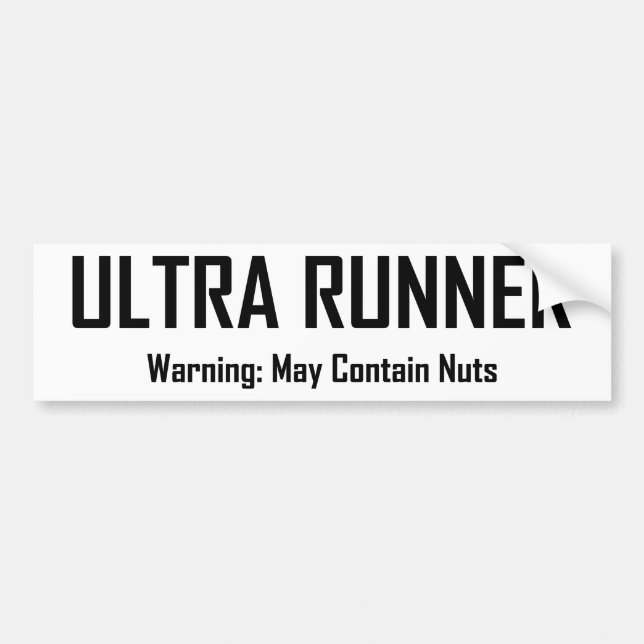 Autocollant De Voiture Ultra Runner, Avertissement Peut Contenir Des Nuts (Devant)