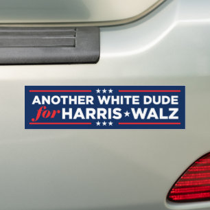 Autocollant De Voiture Un autre Dude Blanc pour Harris Walz 2024