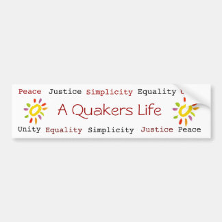 Autocollant De Voiture Un bumpersticker de la vie de quakers