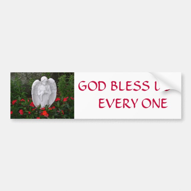 AUTOCOLLANT DE VOITURE UN DIEU BÉNISSENT (Devant)