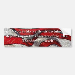 Autocollant De Voiture Un vote est comme un fusil… Citation par Teddy