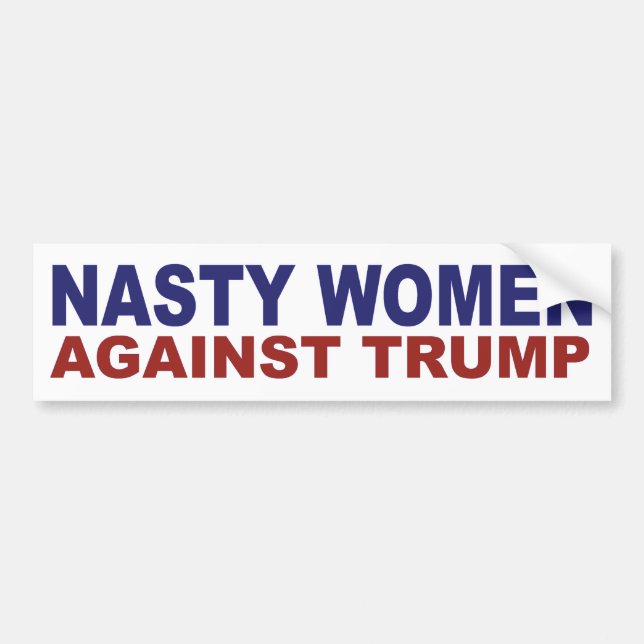 Autocollant De Voiture Une Femme Nasty Sticker Femmes Nasty Contre Trump (Devant)