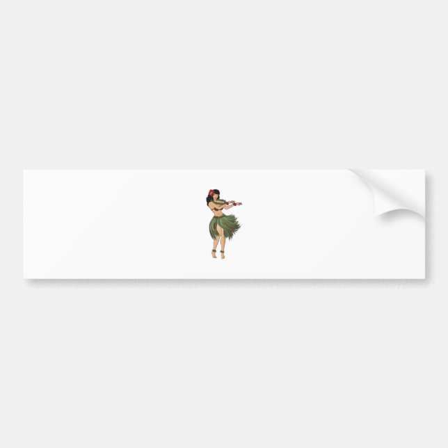 Autocollant De Voiture Une fille de Hula danse (Devant)
