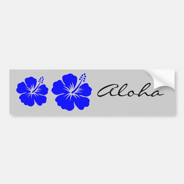 Autocollant De Voiture Une fleur bleue de ketmie (Devant)
