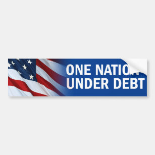 Autocollant De Voiture Une nation sous la dette